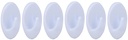 ALPINA Oval Wall Hooks White Self-Adhesive