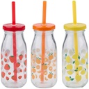 ALPINA Drinking Bottle with Straw 250ml Fruit Design