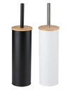 ALPINA Toilet Brush with Holder Black and White