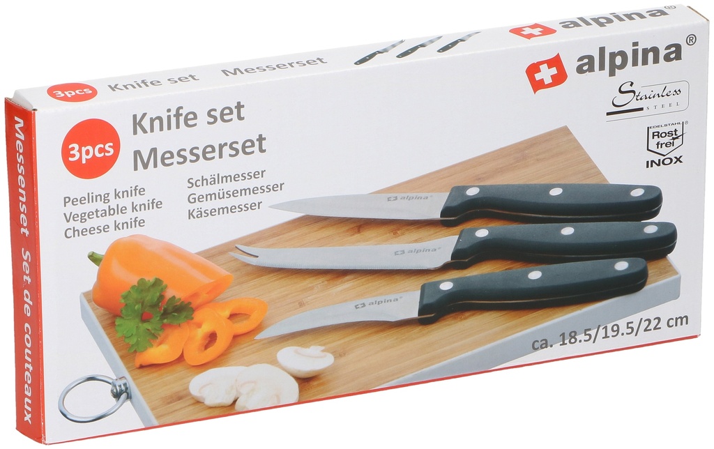 [871125286993] ALPINA Cutting Knives 18.5/19.5/22cm