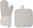 ALPINA Oven Mitt and Pot Holder 34x17.5cm Grey