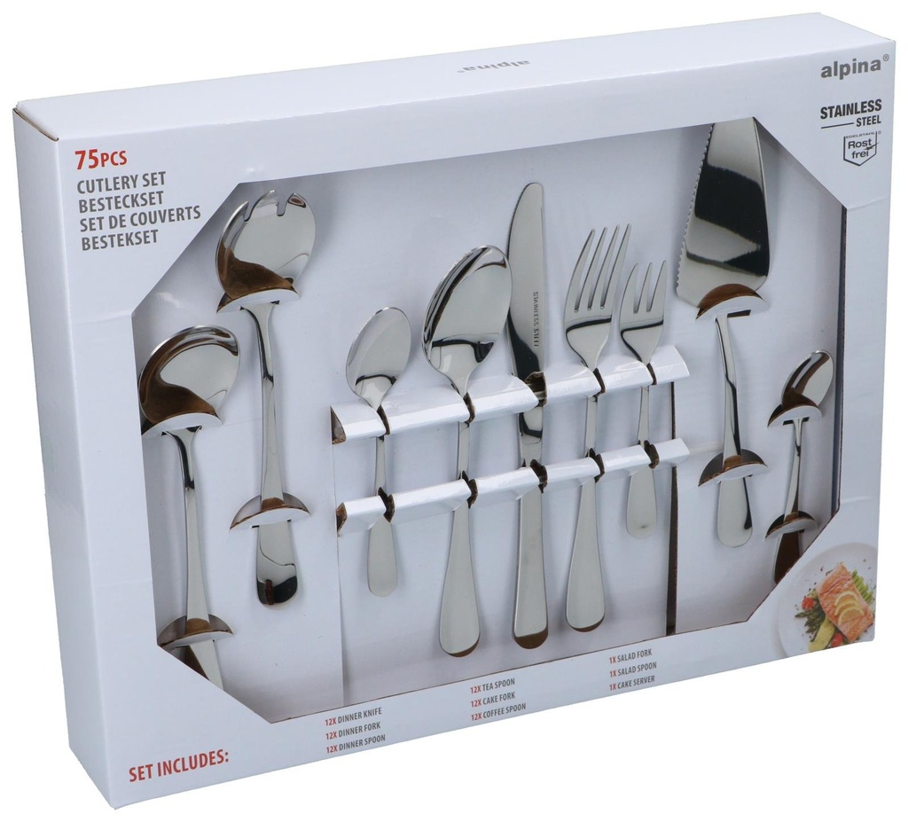 ALPINA Cutlery Set 75 Piece