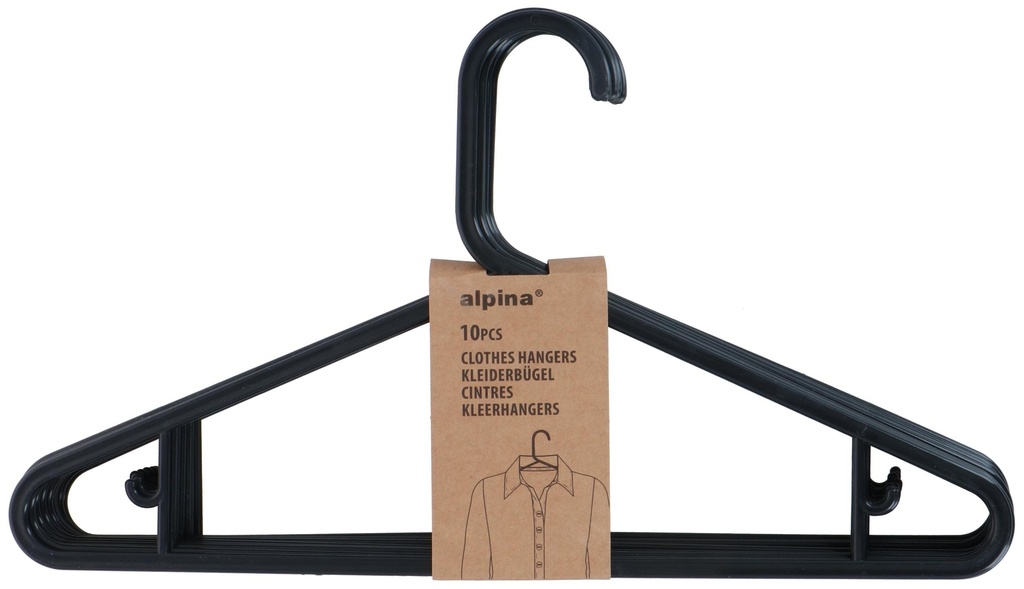 [871125233095] ALPINA Clothes Hanger Black 39x22cm