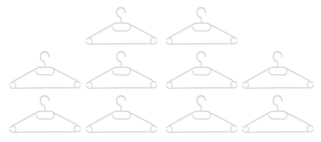 ALPINA Clothes Hangers Open End White 40cm - 5 pcs