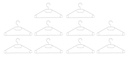 ALPINA Clothes Hangers Open End White 40cm - 5 pcs