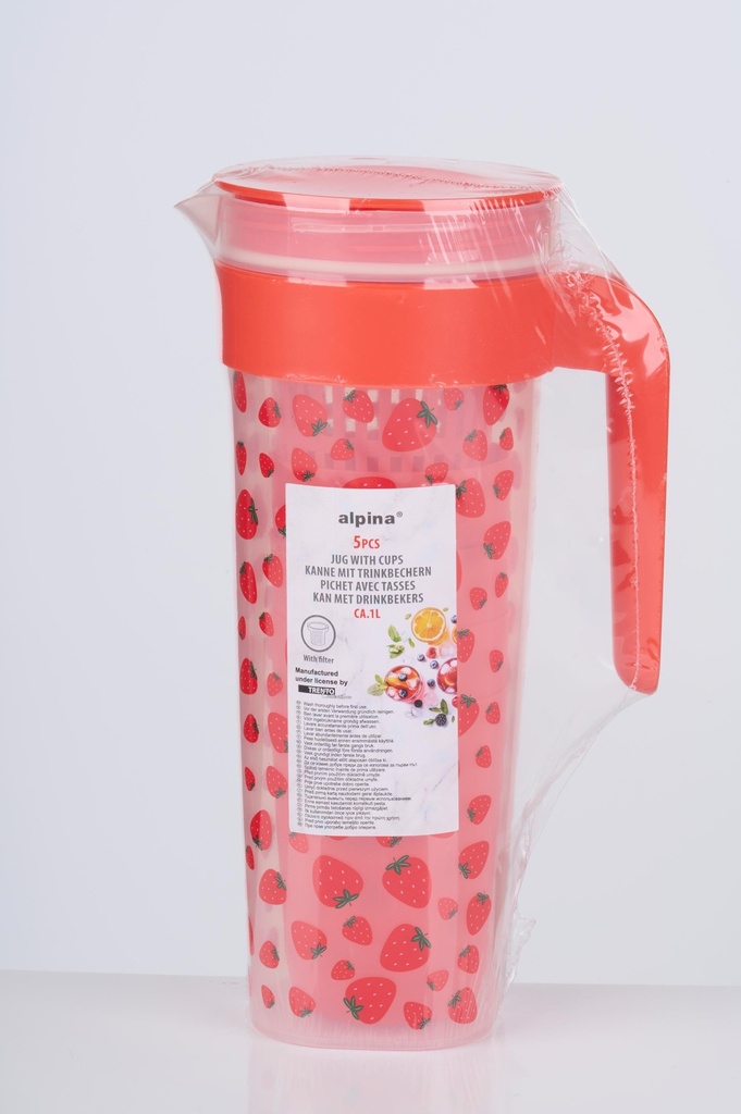 ALPINA Jug with Cups and Filter 1L