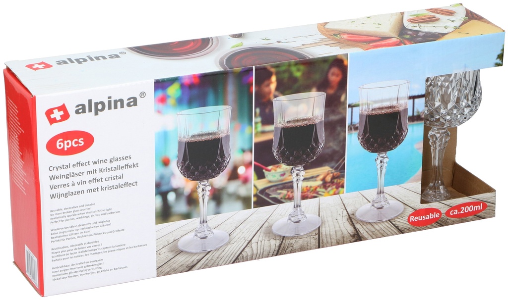 ALPINA Wine Glass 200ml Crystal Effect