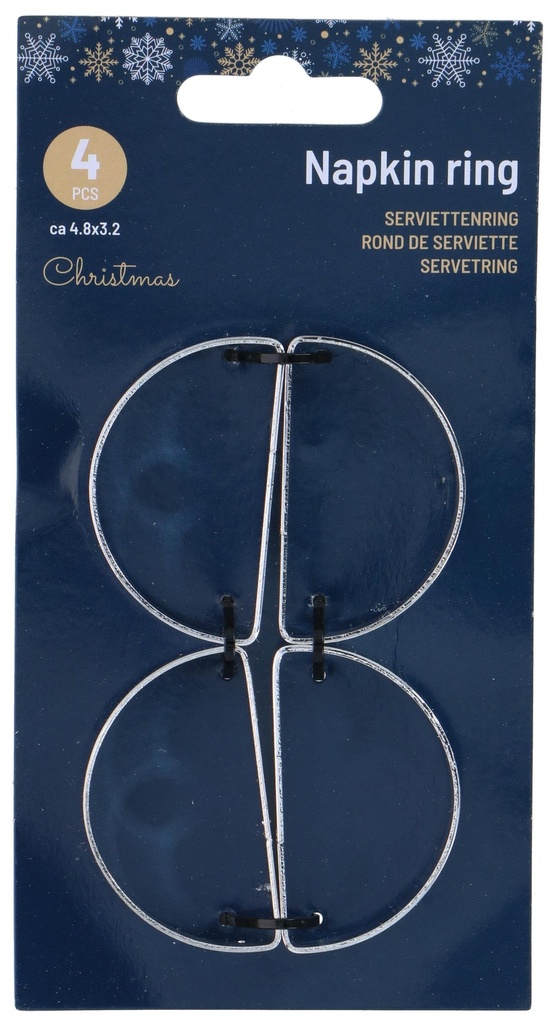 ALPINA Napkin Ring Silver 4.8x3.2x1cm