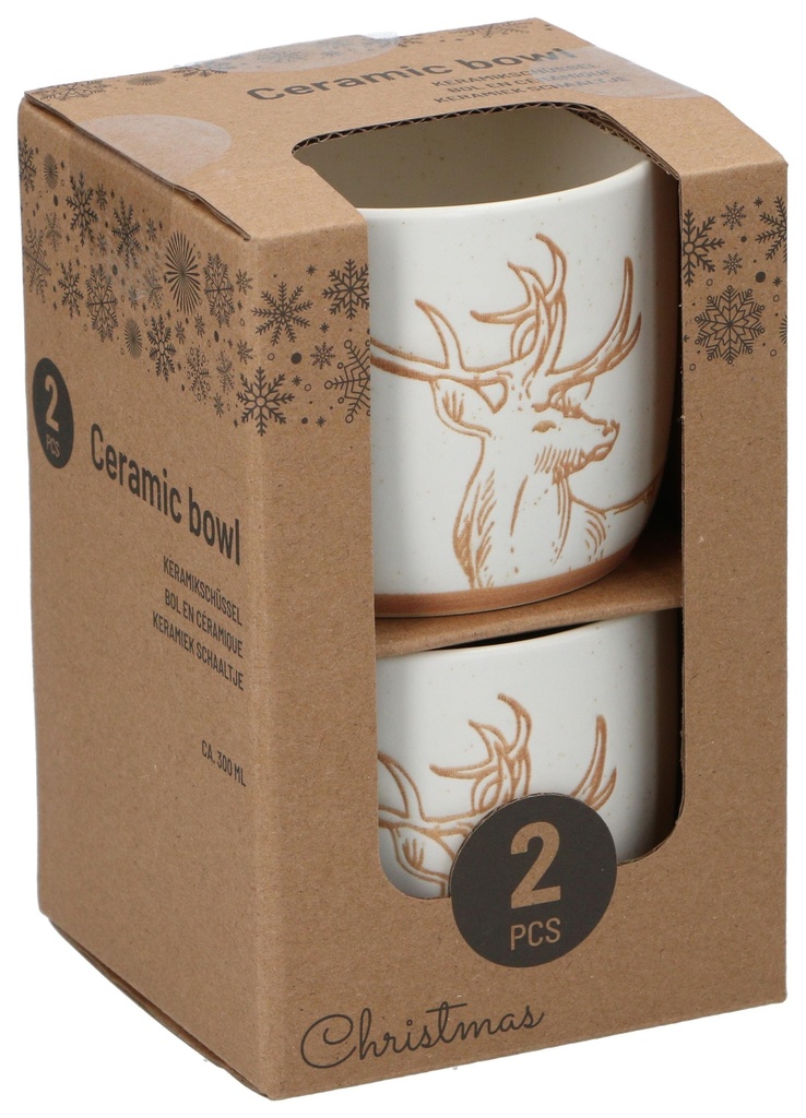 ALPINA Christmas Bowl Ø9cm Reindeer Design