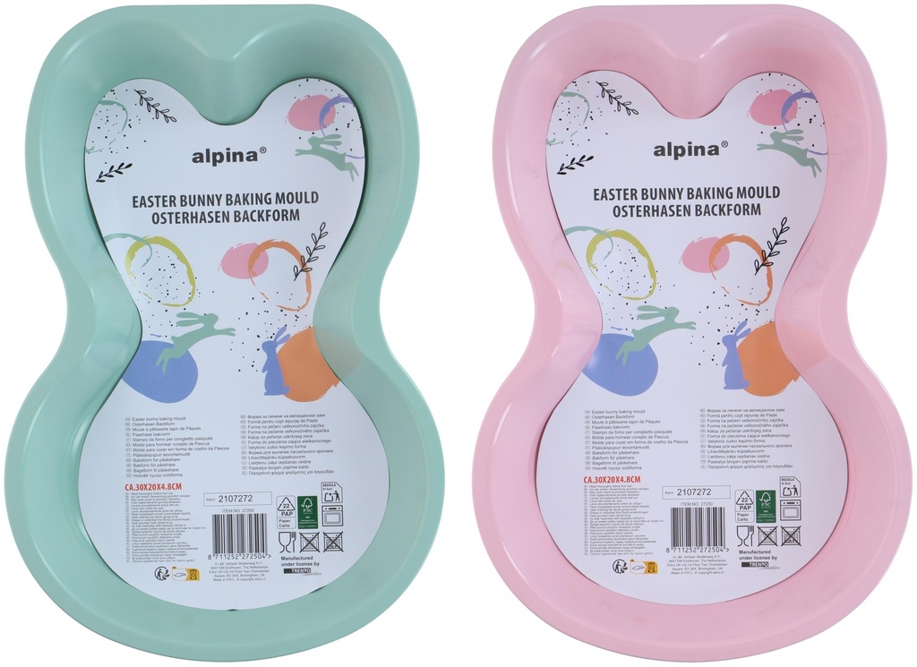 ALPINA Easter Bunny Baking Mould 30x19.8x5.4cm