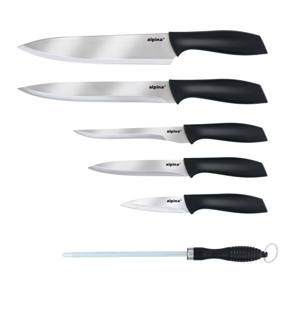 ALPINA Knife and Sharpener with Cutting Board