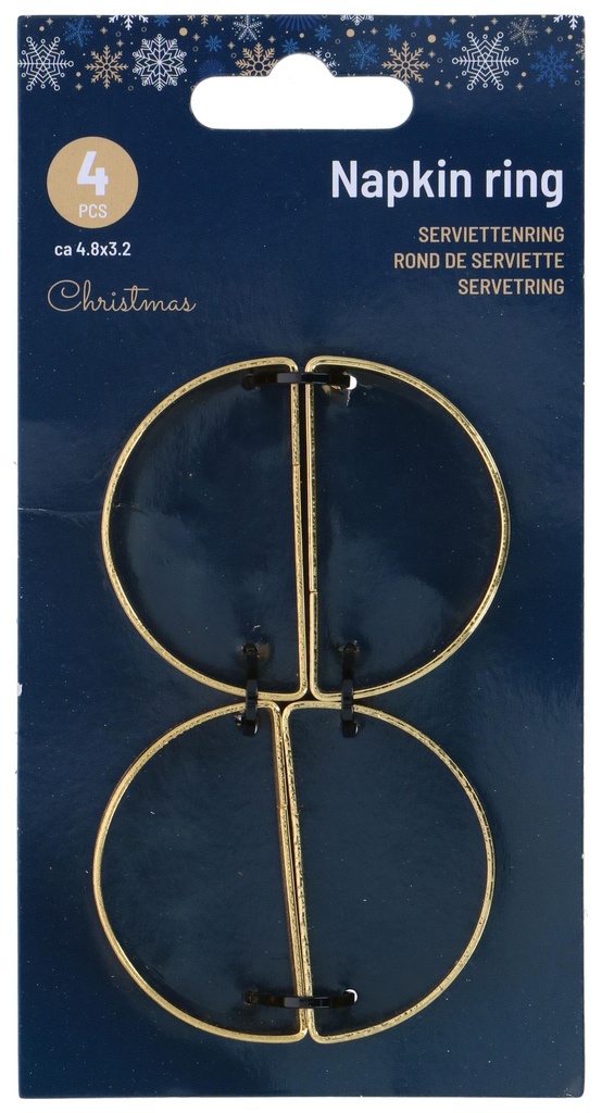 ALPINA Napkin Ring Gold 4.8x3.2x1cm