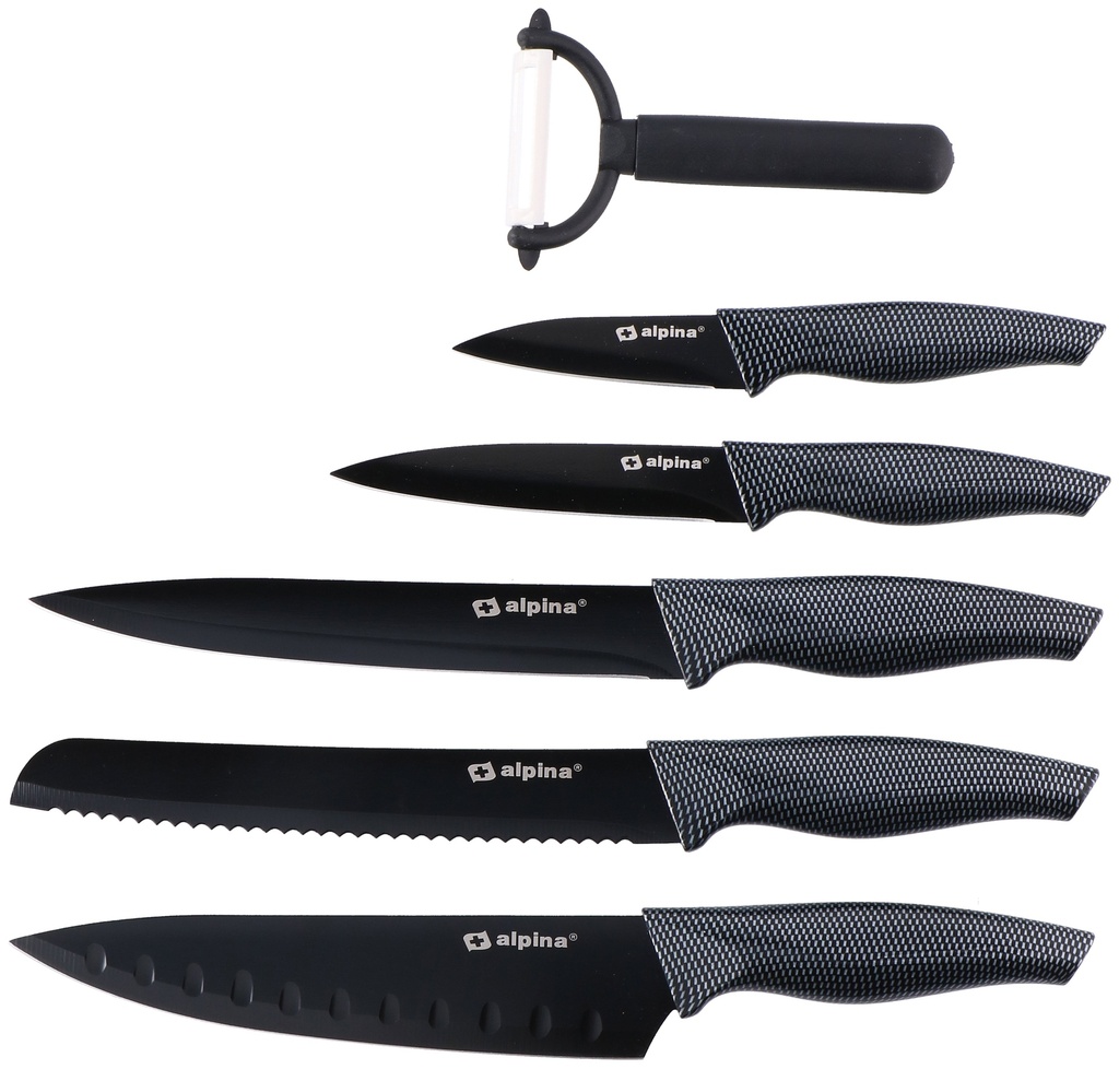 ALPINA Kitchen Knives 32/23/19.5/13cm Non-Stick