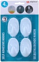 ALPINA Wall Hooks Oval White Self-Adhesive