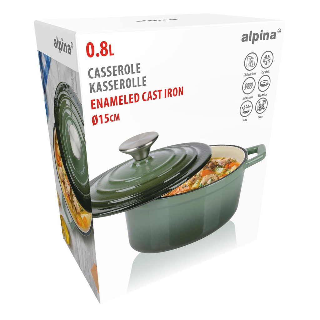 ALPINA Casserole 14cm green