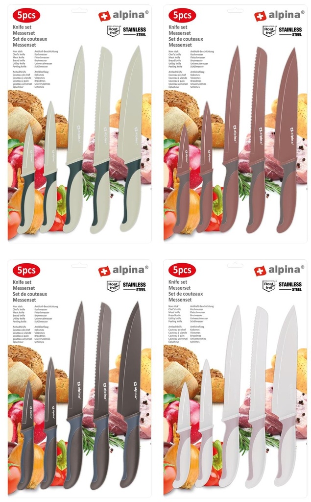 ALPINA Kitchen Knives 32/31.5/23.5/19cm