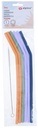 ALPINA Reusable Silicone Straws with Cleaning Brush