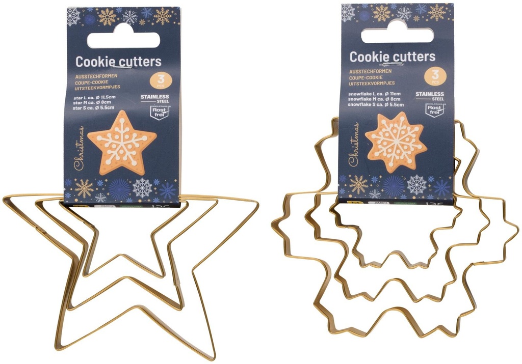 ALPINA Christmas Cookie Cutters Gold Ø11.5cm