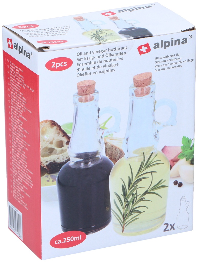 ALPINA Oil and Vinegar Bottle 250ml Ø7x18cm