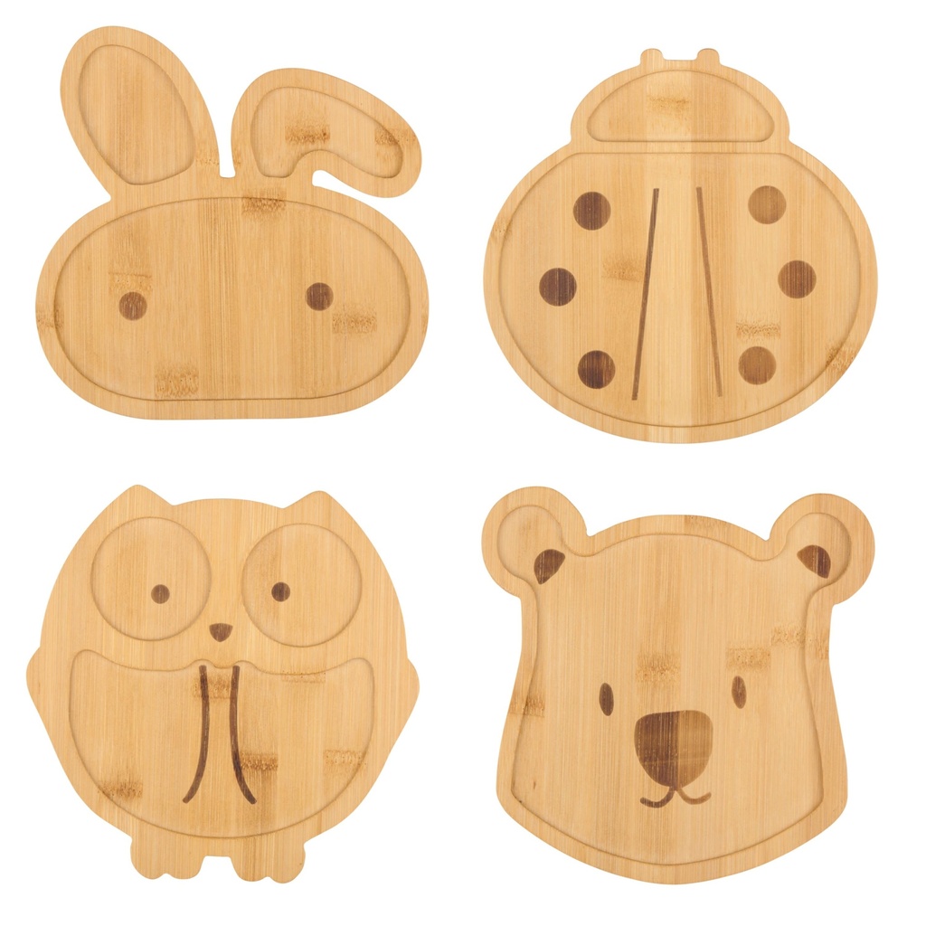 ALPINA Animal Shaped Kids Plates 20x20cm