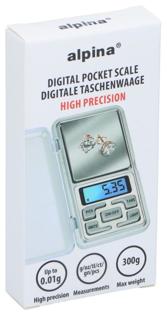ALPINA High precision digital pocket scale