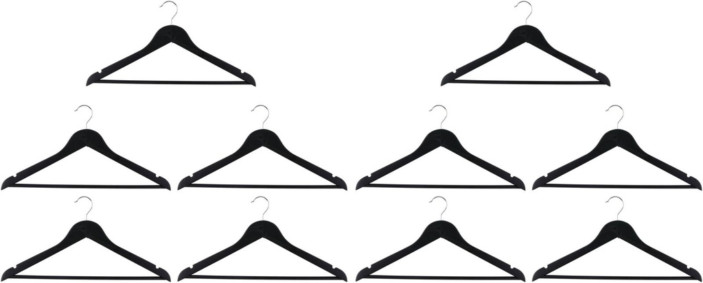 [871125235035] ALPINA Black Clothes Hanger 44x23x1.2cm