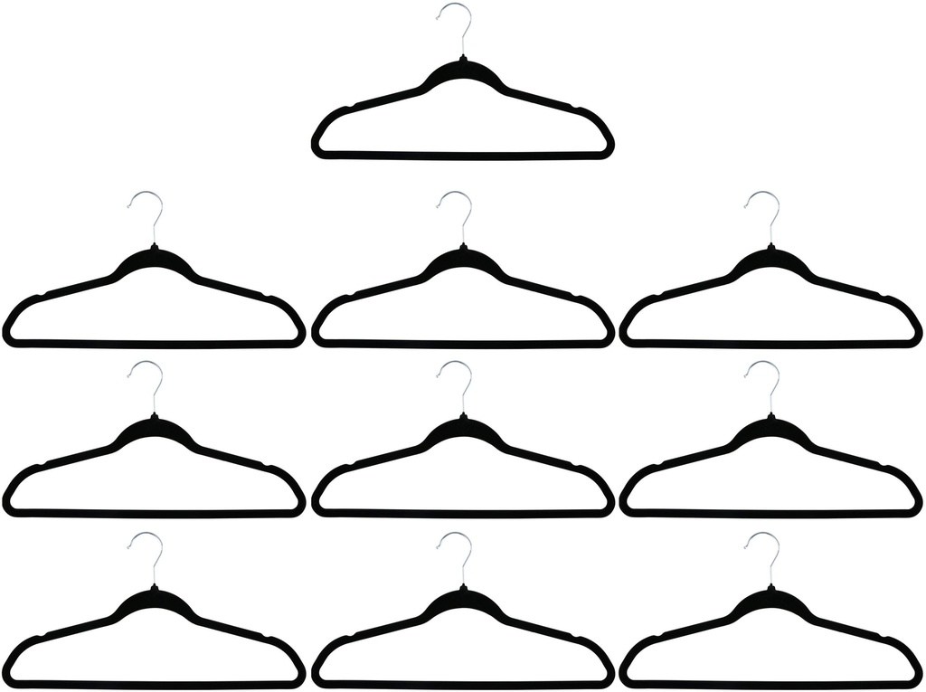 ALPINA Velvet Clothes Hanger Black