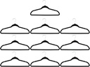 ALPINA Velvet Clothes Hanger Black