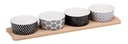 ALPINA Tapas Board with Bowls 38x10cm