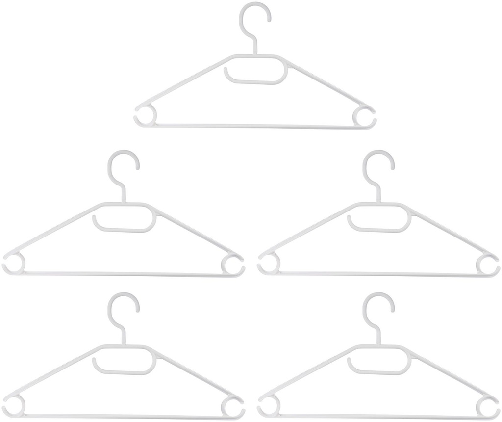 ALPINA Clothes Hangers Open-End White 40x21cm - 10 pcs