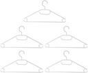 ALPINA Clothes Hangers Open-End White 40x21cm - 10 pcs