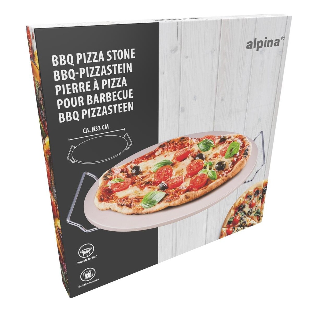 ALPINA Pizza Stone Ø33cm for BBQ