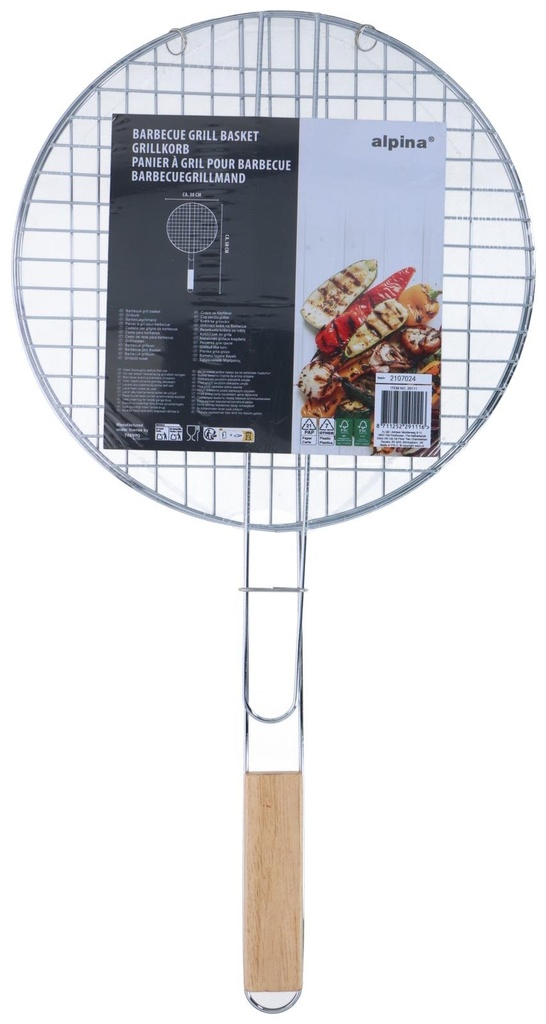 ALPINA Barbecue Grill Basket Ø30cm