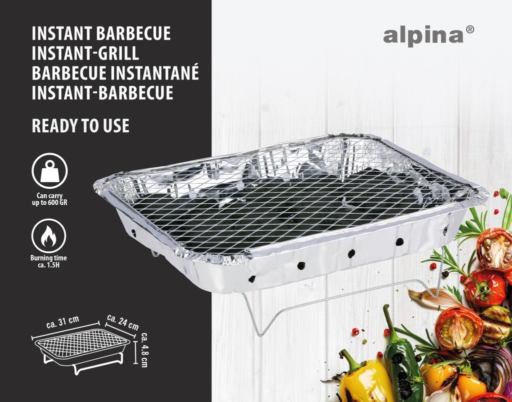 ALPINA Instant Barbecue Grill