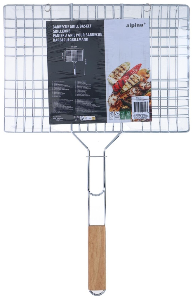 ALPINA BBQ Grill Basket 55x35x2cm
