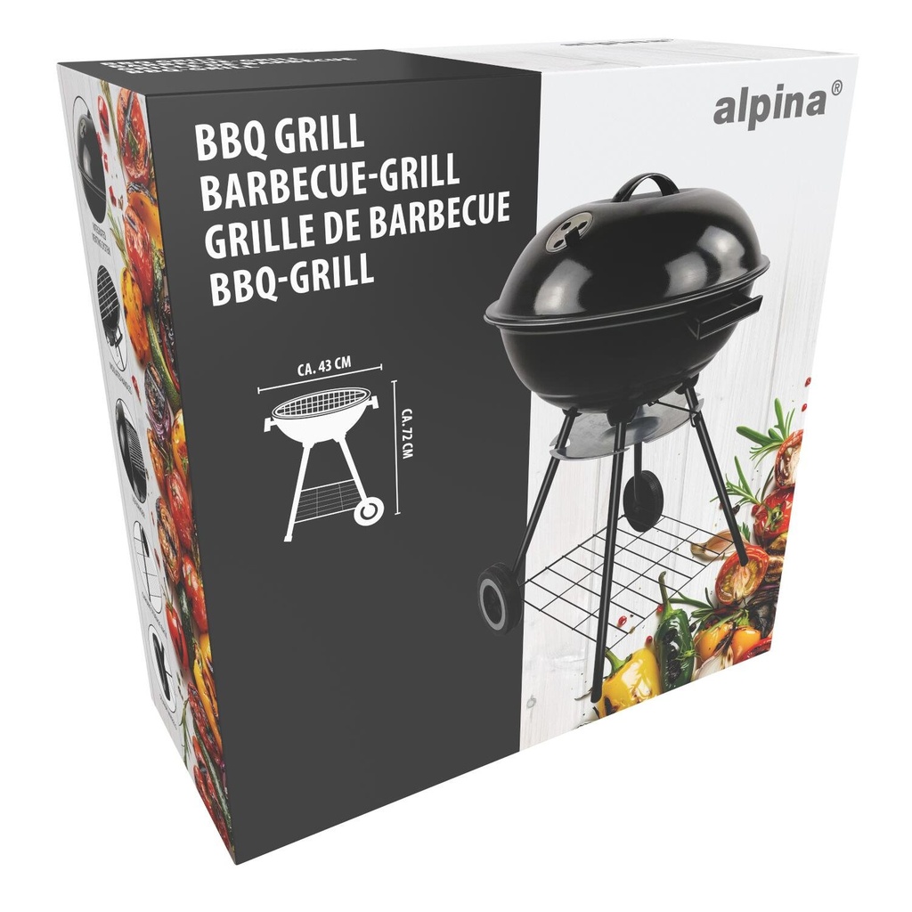 ALPINA BBQ Round 44cm Lid Handle