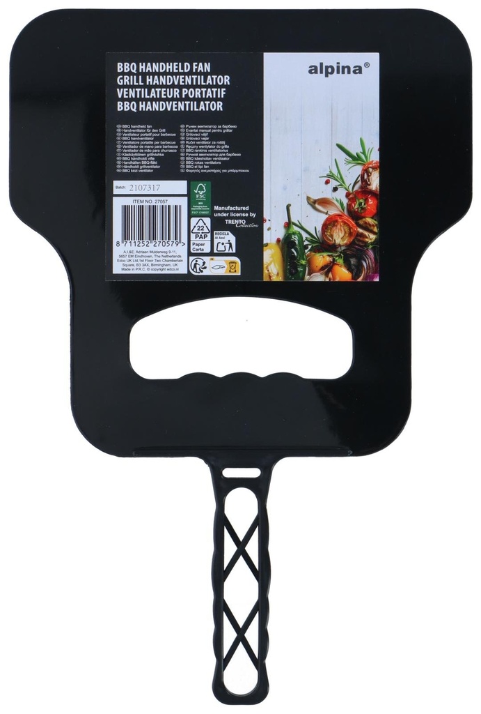 ALPINA BBQ Handheld Fan 31.5x20.8cm