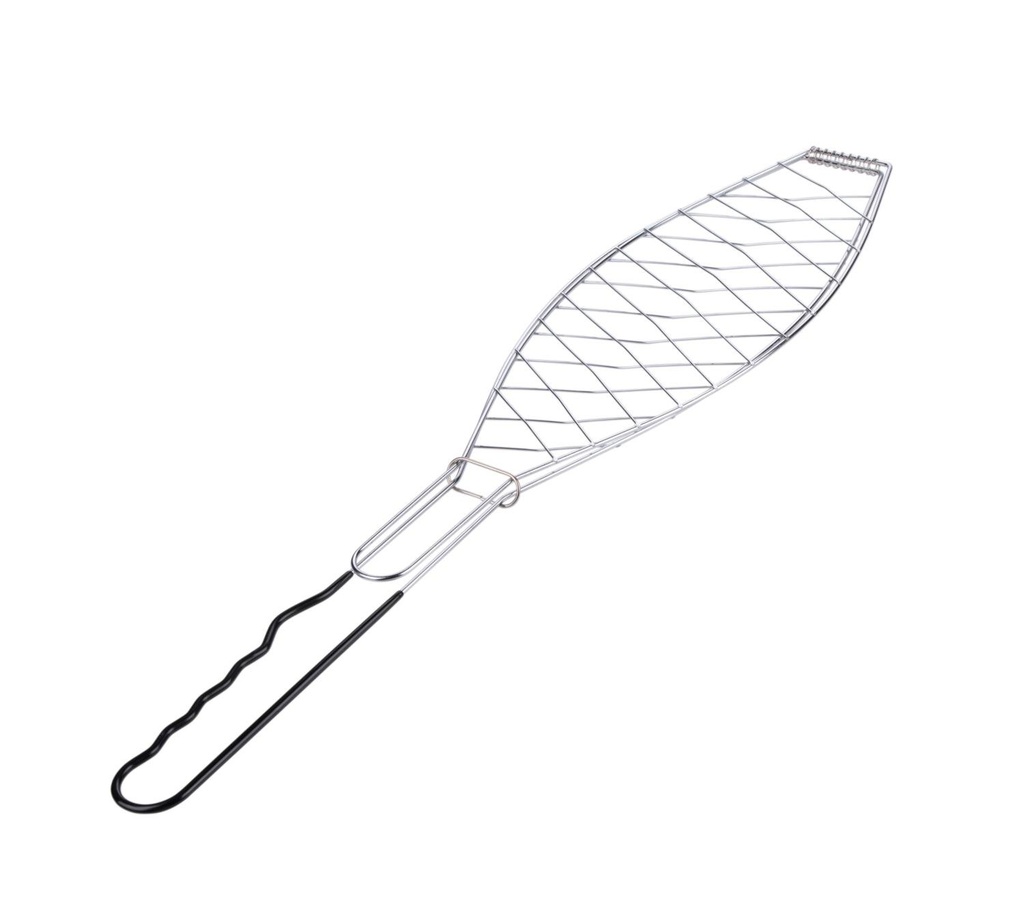 ALPINA BBQ Grill Basket Fish Shape 58cm Chrome