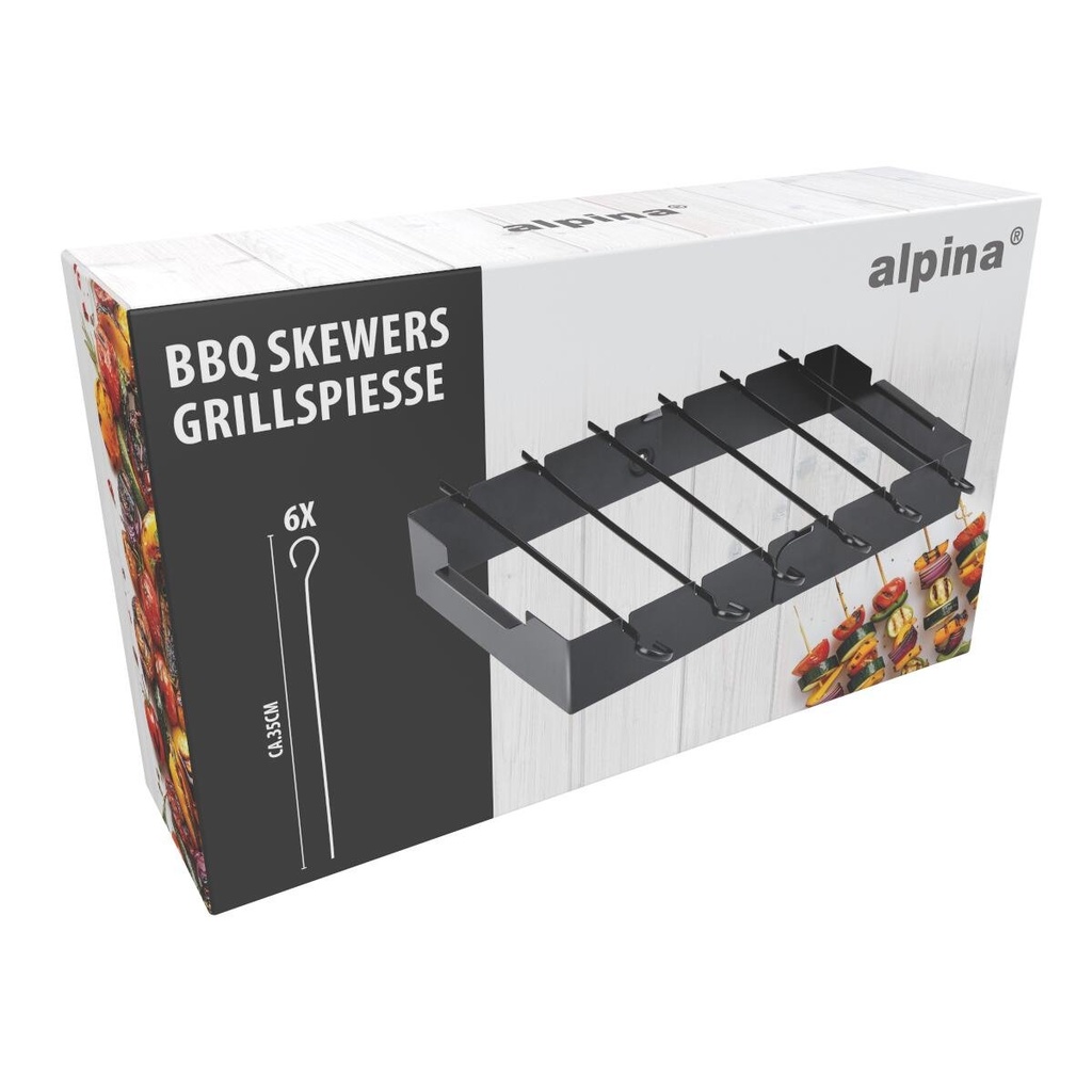 ALPINA BBQ Skewer Rack 34x36x5cm