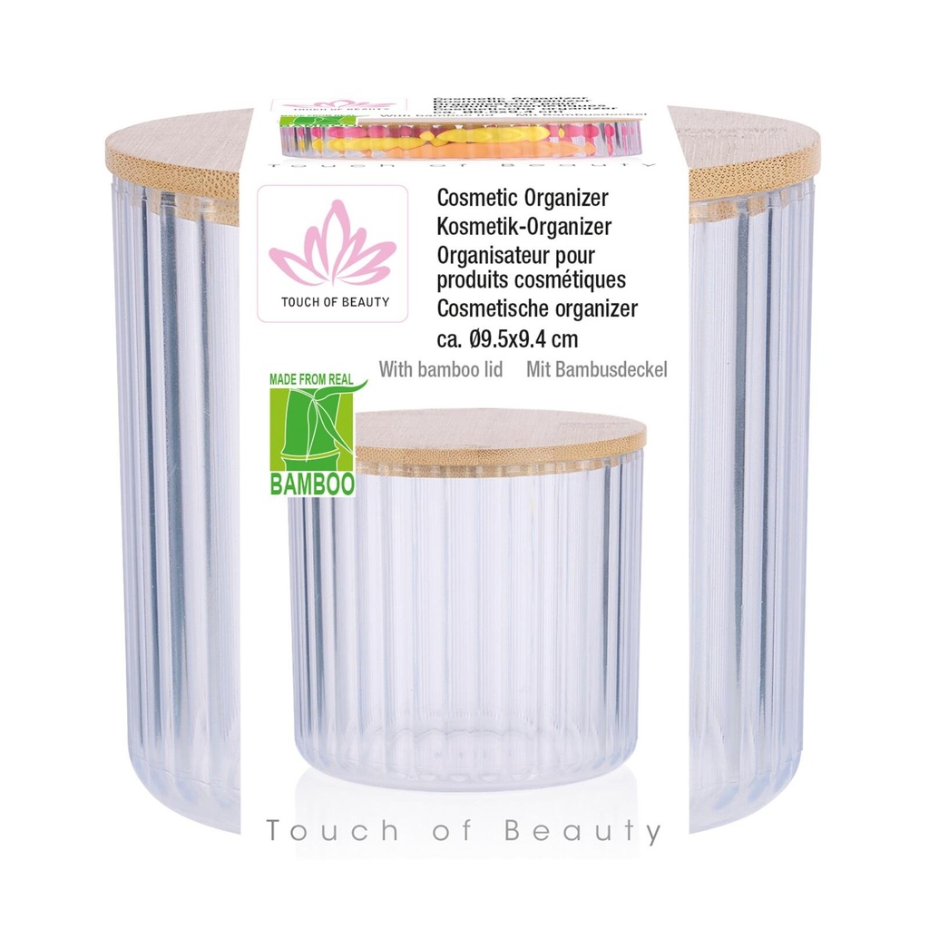 ALPINA Cosmetic Organizer With Bamboo Lid