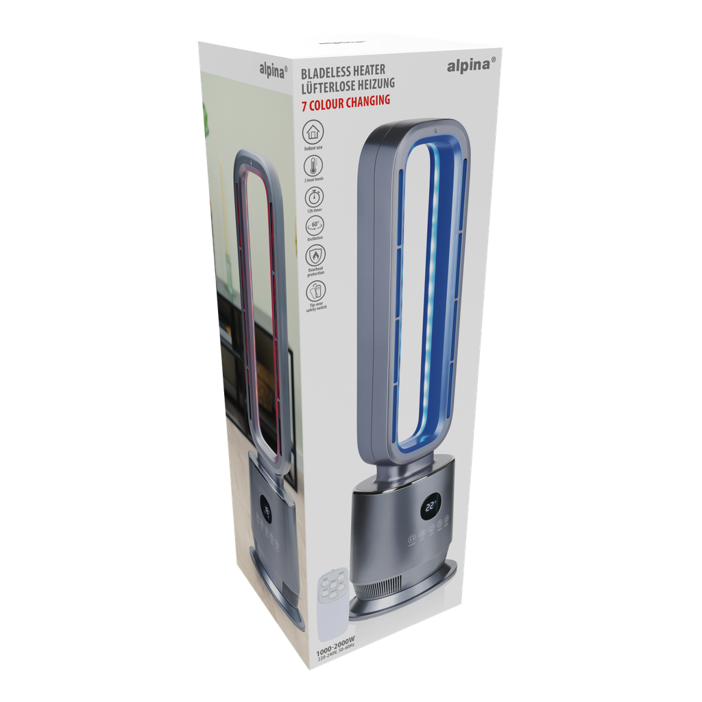 ALPINA Bladeless Heater PTC 2000W 81.3x24.6cm