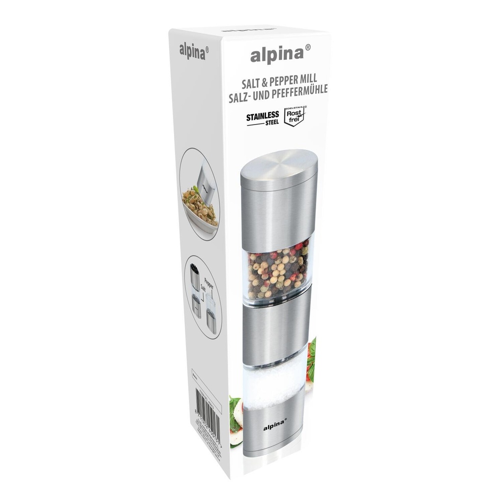 ALPINA Salt and Pepper Mill 4.5x19cm
