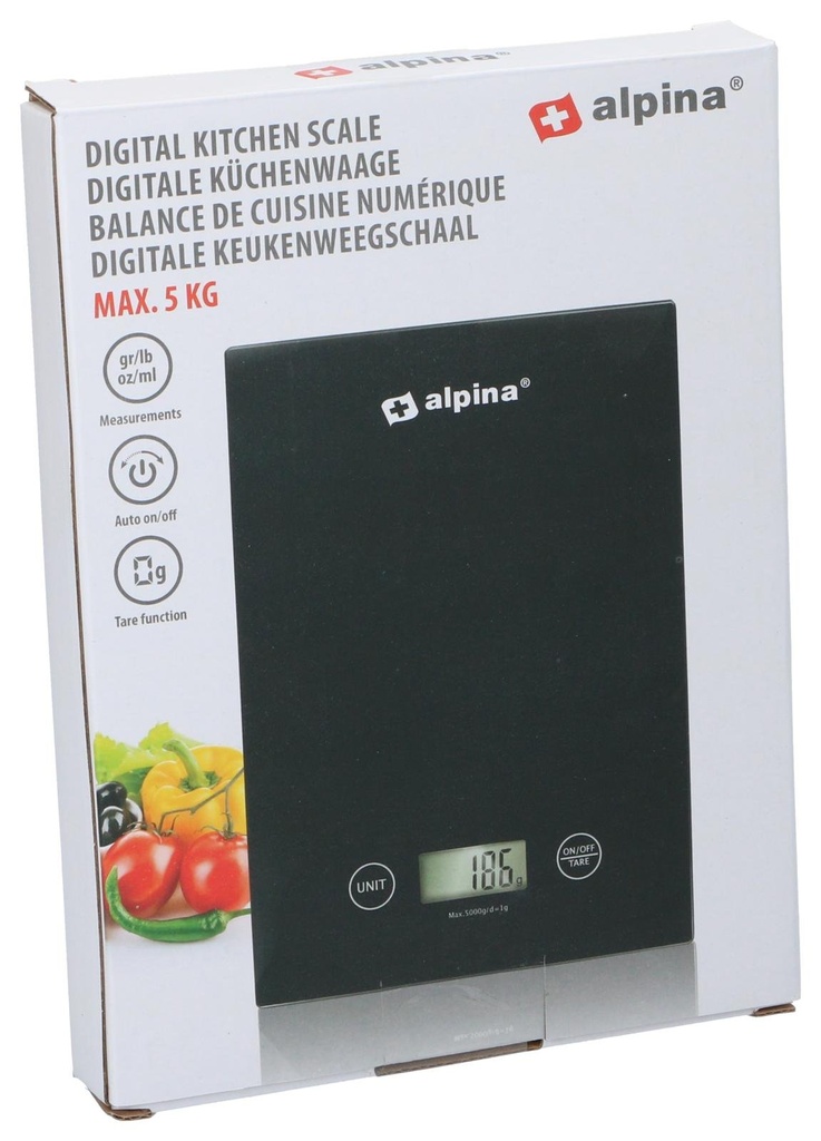 ALPINA Digital Kitchen Scale 5kg
