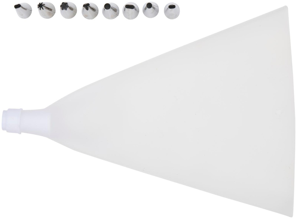 ALPINA Piping Bag with 8 Nozzles
