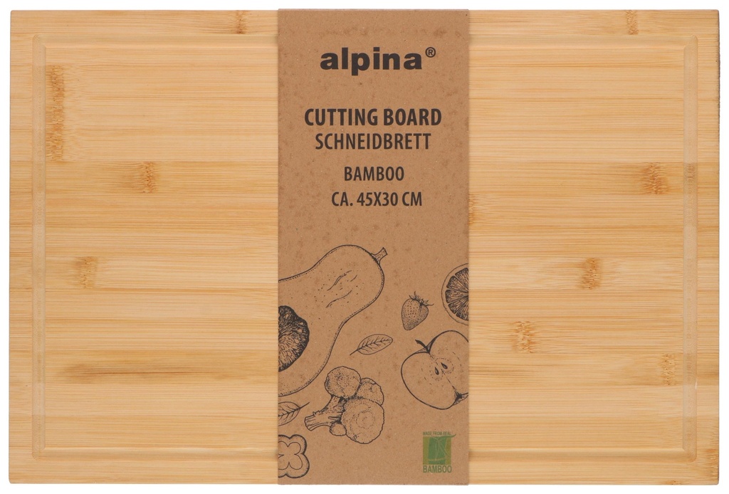 ALPINA Bamboo Cutting Board 45x30 cm