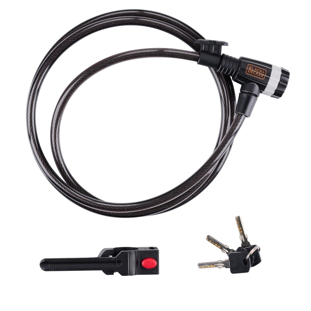 [871125223390] BLACK+DECKER Bike Cable Lock Ø10x1800mm