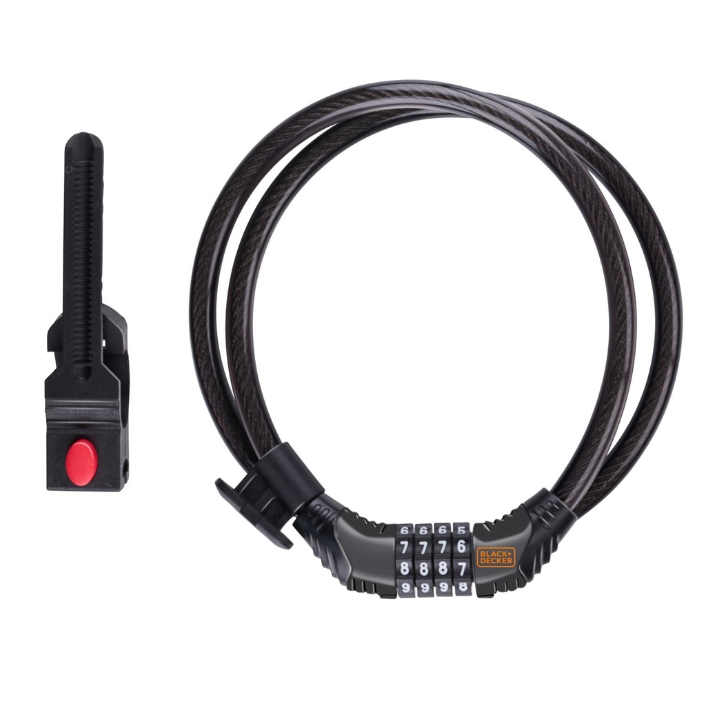 BLACK+DECKER Bike Combination Lock Ø10x1800mm
