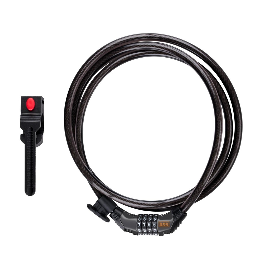 [871125223396] BLACK+DECKER Bike Combination Lock Ø10x900mm