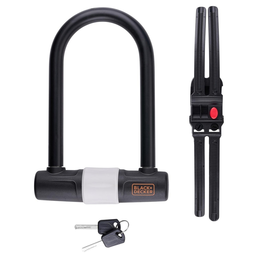 [871125223388] BLACK+DECKER Frame Lock U-shape Ø14x25cm 1400g Black