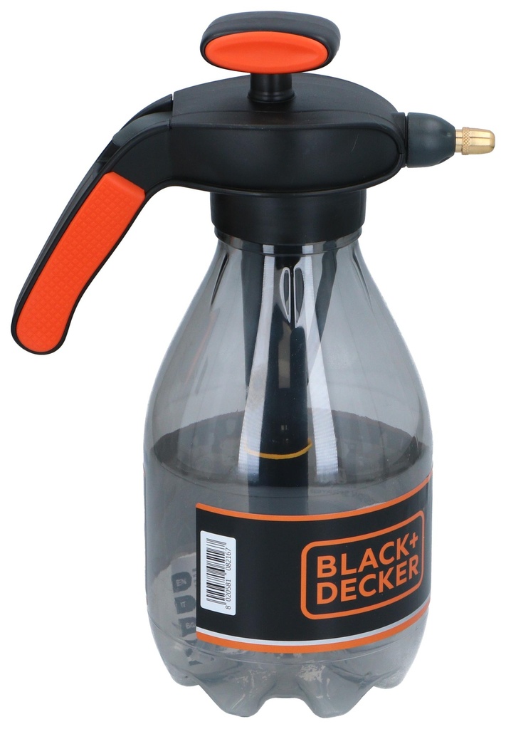 BLACK+DECKER Manual Pressure Sprayer 2L Transparent PET Tank
